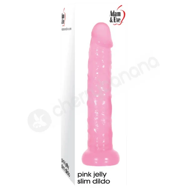 Adam & Eve Pink Jelly Slim Dildo