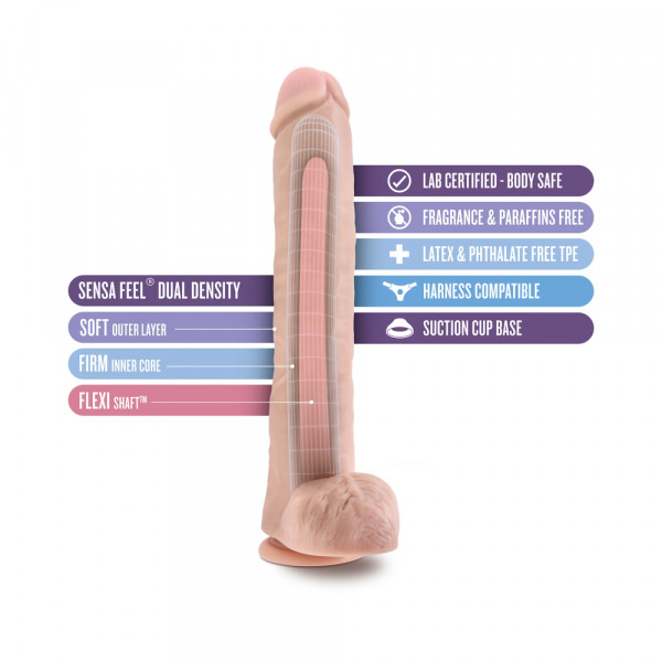 Au Naturel Daddy 14in Sensa Feel Dual Density Dildo — image 7 of 25