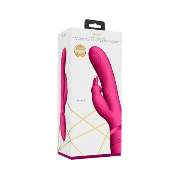 Vive May Dual Pulse-wave & Vibrating C-spot & G-spot Rabbit Pink