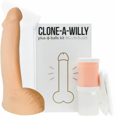 Clone A Willy Plus Balls Make Your Own Vibrating Silicone Dildo Light Skin Tone