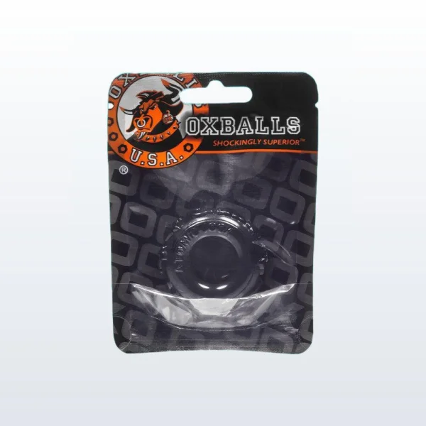 Jelly Bean Rubber Cock Ring - Black — image 4 of 9