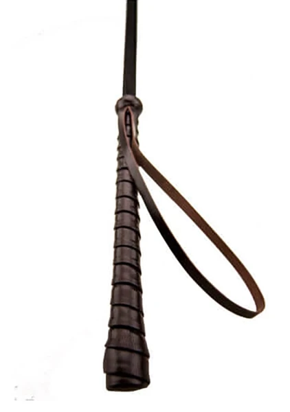 Bound Nubuck Leather Riding Crop