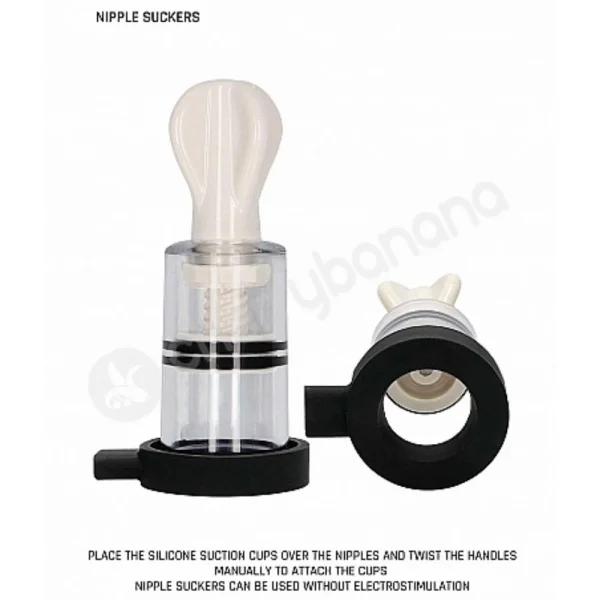 Electro Shock Nipple Twisters Transparent Nipple Suckers With E-Stim