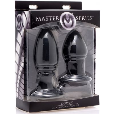 Duplex Double Butt Plug Set