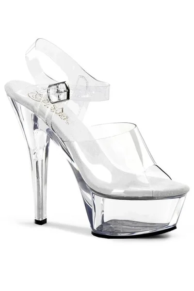 Pleaser Kiss 6" Clear Platform Sandal