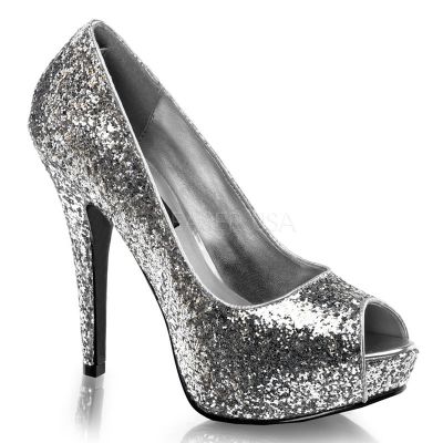 TWINKLE 18G 5 1 4 Heel 1 PF Glitter Peep Toe Pump 80 s New Wave