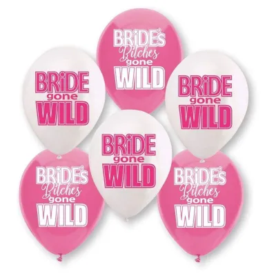 Bride Gone Wild Balloon Assortment 6 Count