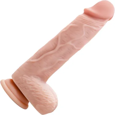 Dr Skin Dr Ethan Gyrating Vibrating 8 5 Silicone Suction Cup Dildo With Balls Remote By Blush