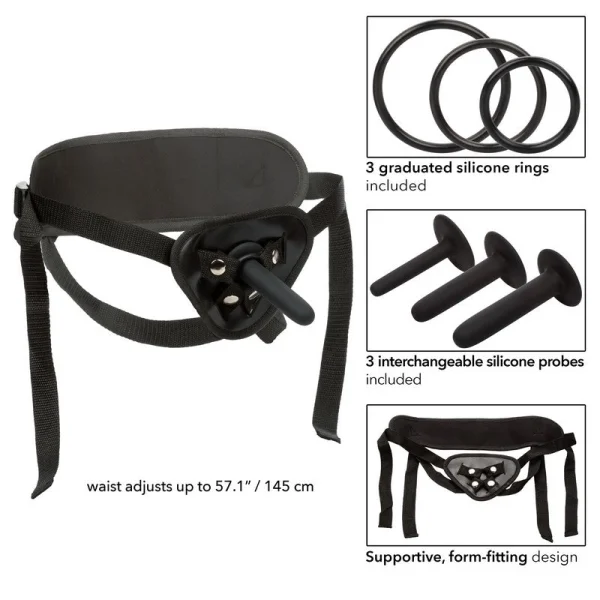 Boundless Silicone Pegging Kit With 3 Probes & 3 Rings By CalExotics