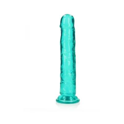 Personal Care Realrock Crystal Clear Straight 10 In Dildo Without Balls Turquoise