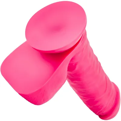 Ruse Big Poppa Silicone Suction Cup Dildo by Blush Novelties Hot Pink