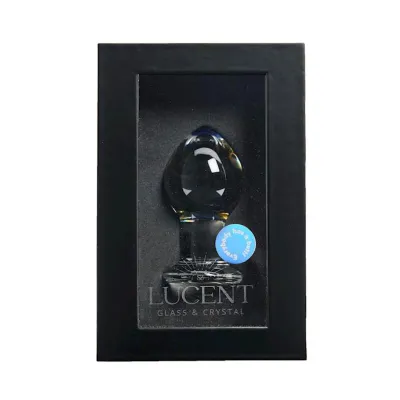 Lucent Prima Glass Butt Plug Clear 3 5 Inch