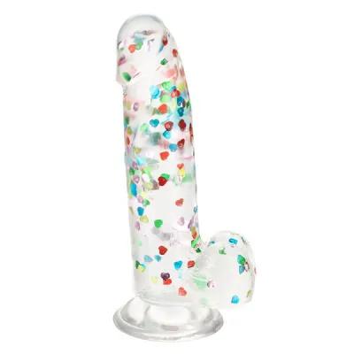 Naughty Bits Heart Filled Suction Cup Dildo