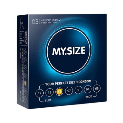 My Size Condoms 53mm 3pk 53mm