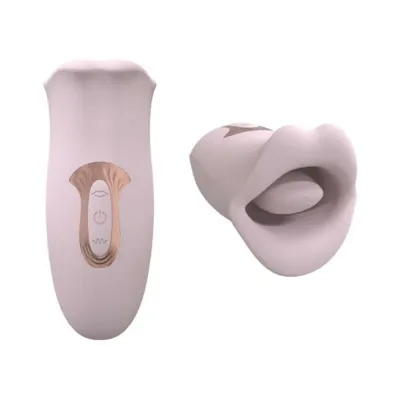 Clitoral Stimulation Loveline Kiss 10 Speed Suction And Vibrating Mouth Silicone Rechargeable Waterproof Pink