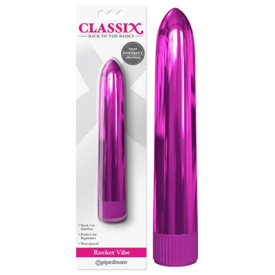 Rocket 7 Metallic Vibrator Pink