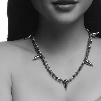 Master Series Punk Spiked Necklace