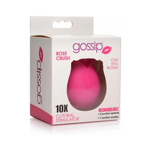 Gossip Cum Into Bloom Clitoral Vibrator Rose Crush Silicone Magenta