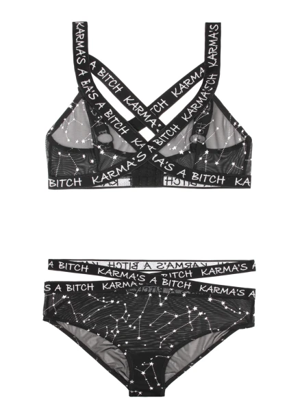 Karma's a Bitch Bralette and Cutout Panty Set