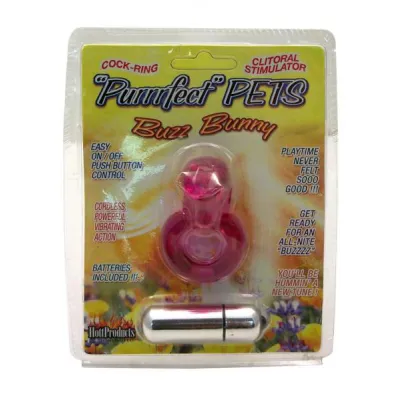 Purrrfect Pets Buzz Bunny Stimulator With Vibrating Bullet Purple