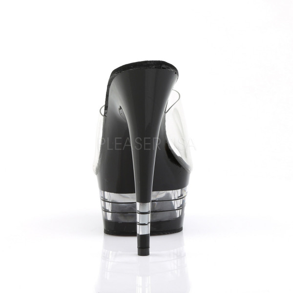 DELIGHT-601LN - 6" Stiletto Heel Lined Platform Slide — image 4 of 4
