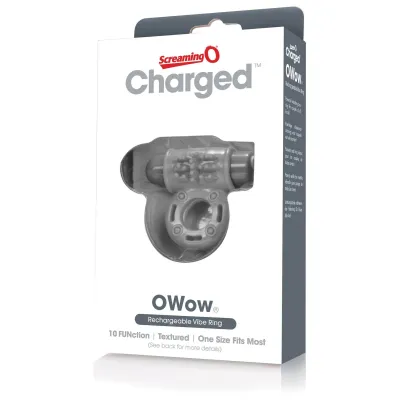 Charged Owow Rechargeable Vibe Ring Grey