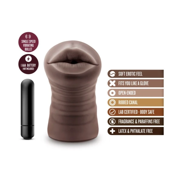 Hot Chocolate Heather Brown Mouth Stroker — image 14 of 15