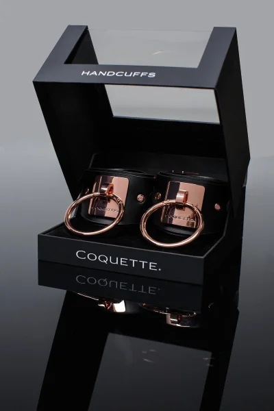 Vegan Leather Clip-able Handcuffs With Rings