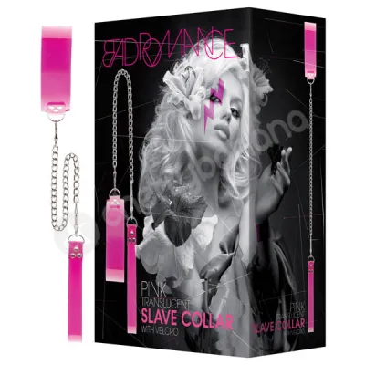 Bad Romance Pink Translucent Slave Collar With Velcro