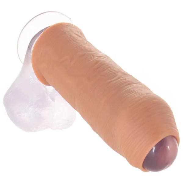 Fantasy X-tensions Elite Silicone 7" Uncut Penis Extension - Caramel