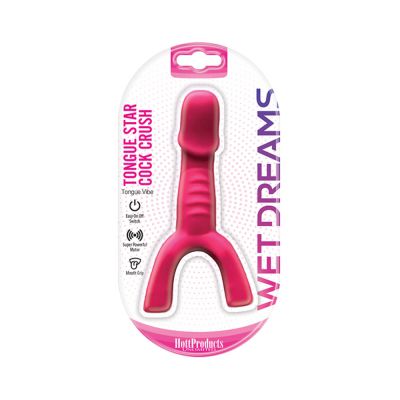 Wet Dreams Tongue Star Cock Crush Vibe With Penis Pink