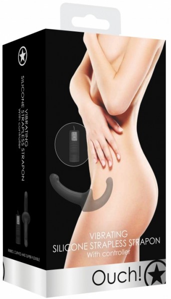 Vibrating Silicone Strapless Strap-On