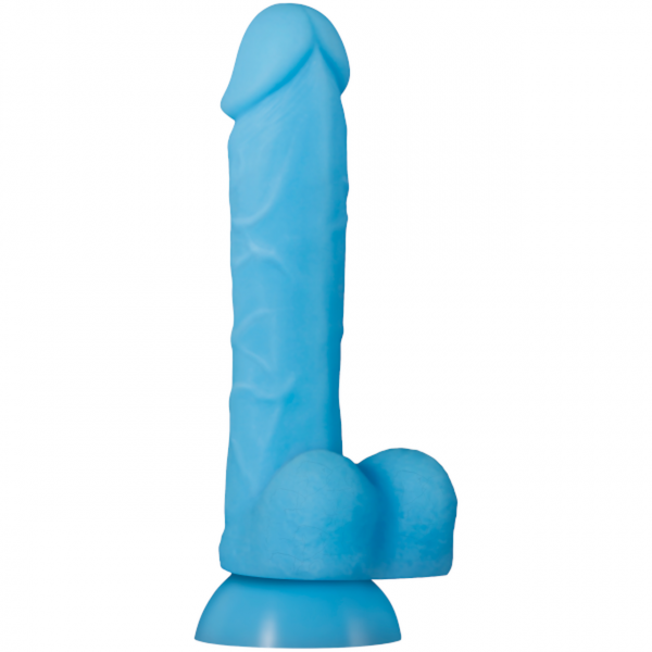 Touch And Glow 8" Glow in the Dark Dildo, Dual-Density Silicone
