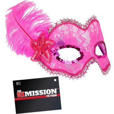 Feathered Masquerade Masks Pink