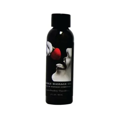 Earthly Body Edible Massage Oil Strawberry 2oz