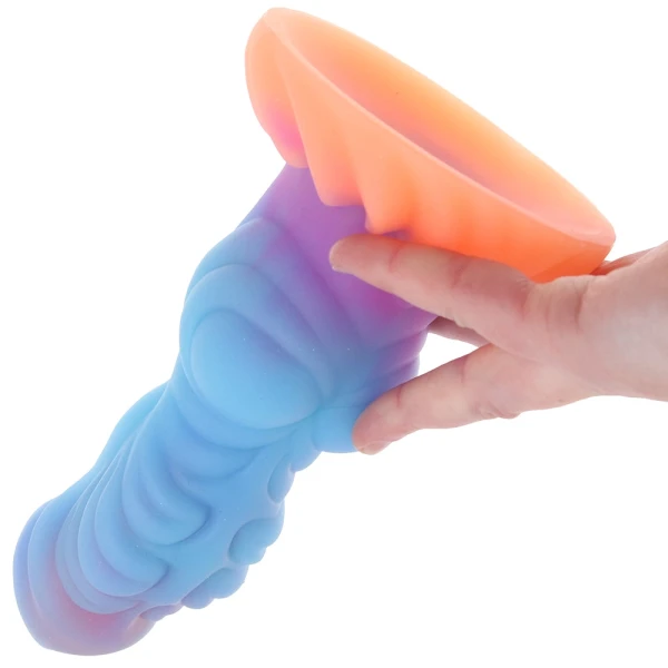 Alien Invader 8" Silicone Glow In The Dark Suction Cup Dildo By Creature Cocks