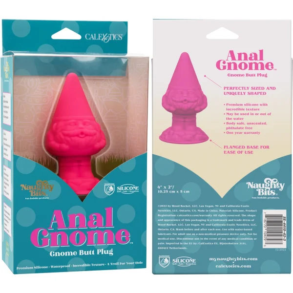 Naughty Bits Anal Gnome Silicone Butt Plug By CalExotics - Pink