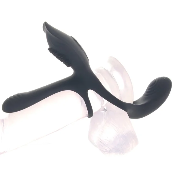 Playboy Pleasure The 3 Way Rechargeable Silicone Multi-Stimulating Cock Ring With Remote