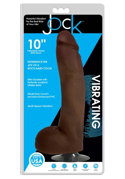 Jock 10" Vibrating Dong With Balls
