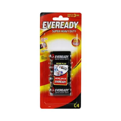 Eveready Super Heavy Duty C 4 Pack