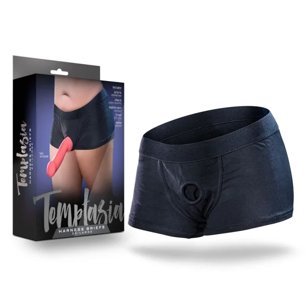 Temptasia - Harness Briefs - 3xl - Black