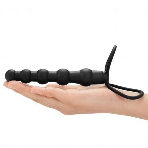 Mojo Bumpy Black Silicone Double Penetration Cock Ring — image 6 of 7