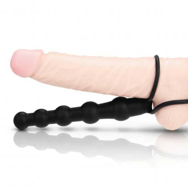 Mojo Bumpy Black Silicone Double Penetration Cock Ring — image 2 of 7