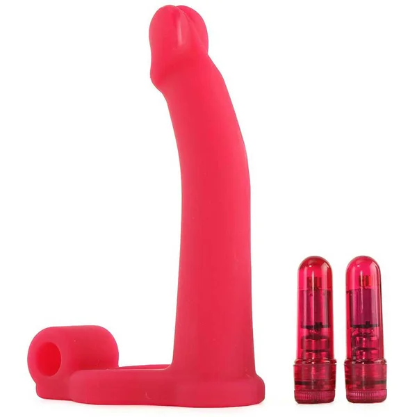 Silicone Double Penetrator Studmaker Vibrating Cock Ring Red by Nass Toys — image 2 of 6