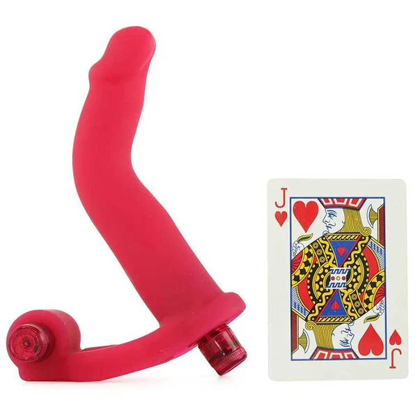 Silicone Double Penetrator Studmaker Vibrating Cock Ring Red by Nass Toys — image 5 of 6