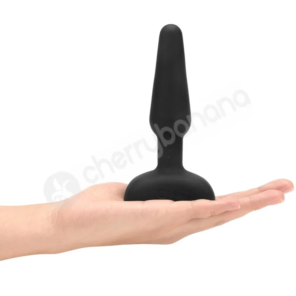 B-vibe Trio Plug Black Remote Control Vibrating Butt Plug With Case