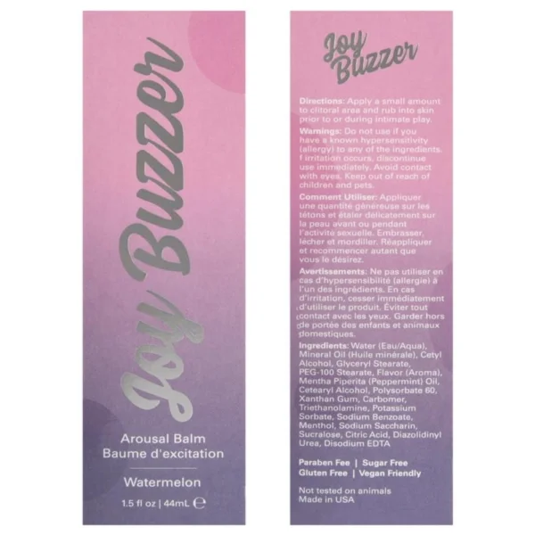 Joy Buzzer Watermelon-Flavored Clitoral Arousal Balm | 1.5oz — image 7 of 16