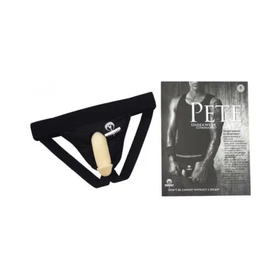 Strap on Dildos Harnesses Spareparts Pete Commando Nylon Packing Jock Black Size L