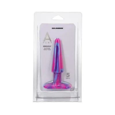Butt Plugs A play Groovy 5 In Silicone Anal Plug Berry