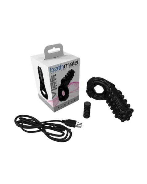Bathmate Rechargeable Vibe Ring Tickle - Black